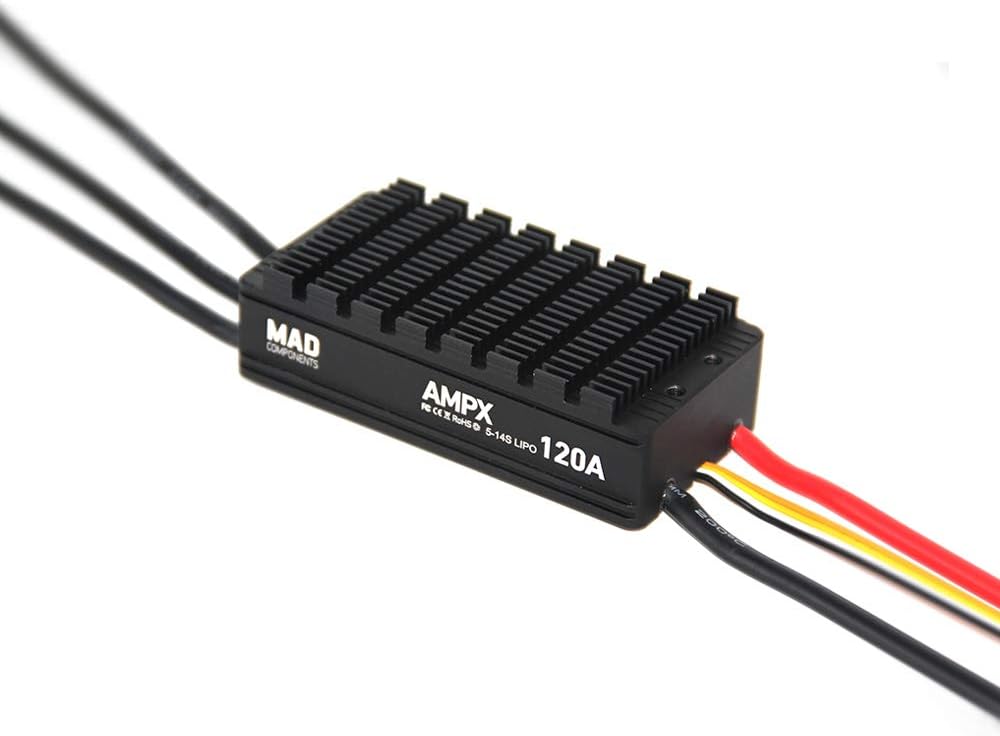 AMPX 120A (5S-14S) by MAD COMPONENTS – 140g Motor ESC for Multirotor Quadcopter Drones, Ideal for RC Hobby Rigs
